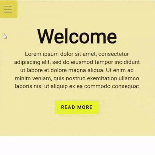 create a responsive full-screen hamburger menu with html and css only.gif